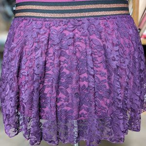 Purple Lace Skater Skirt